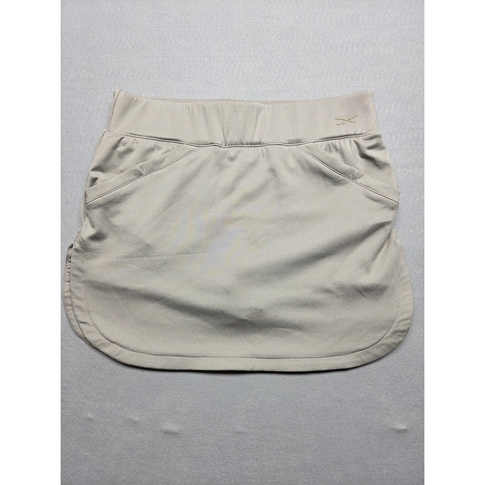 Reebok Golf Skort Womens Small Tan Khaki Active Skirt Pockets SCI1070